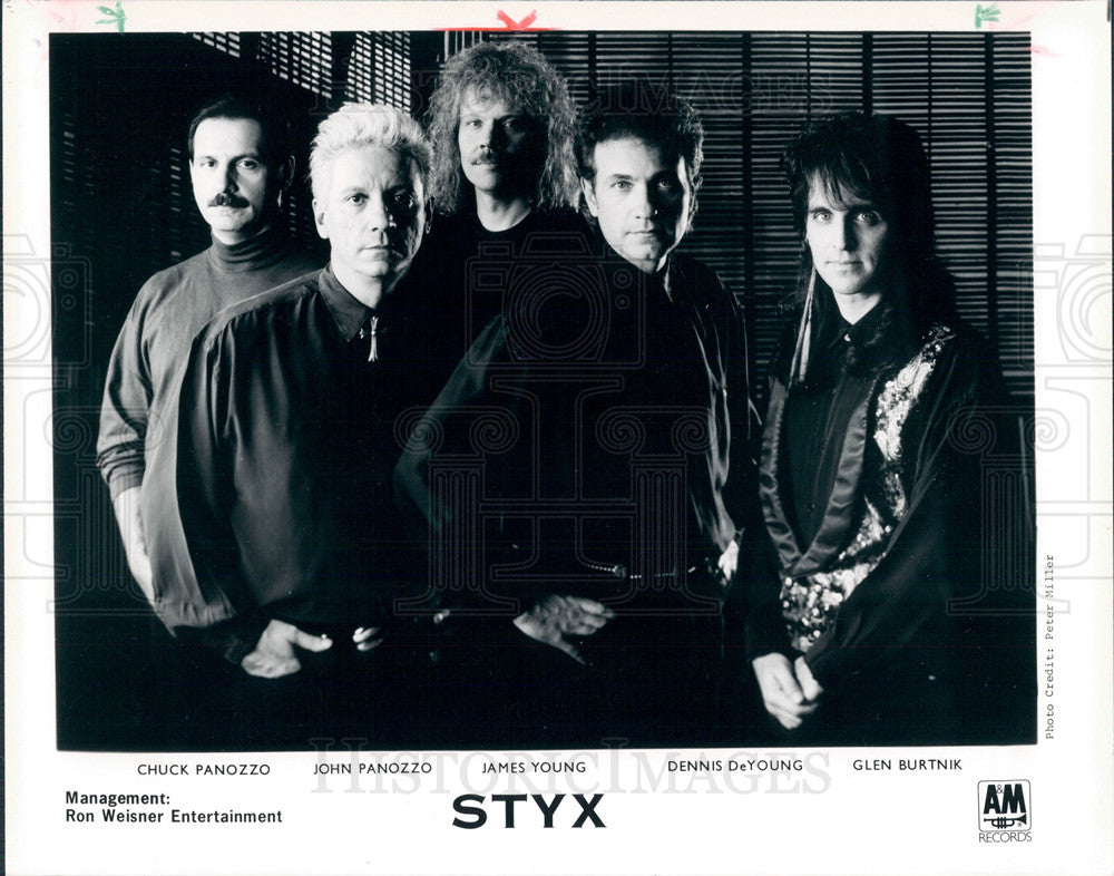 1991 Press Photo Styx American rock band Chuck Panozzo - Historic Images