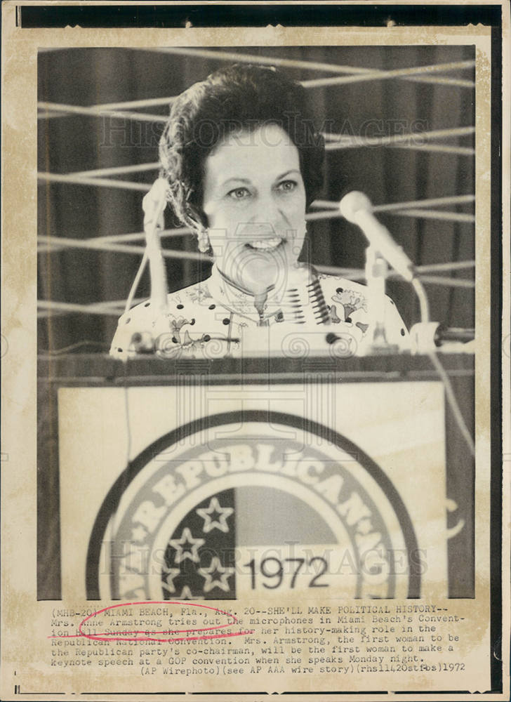 1972 GOP co-chairman Anne Armstrong - Historic Images