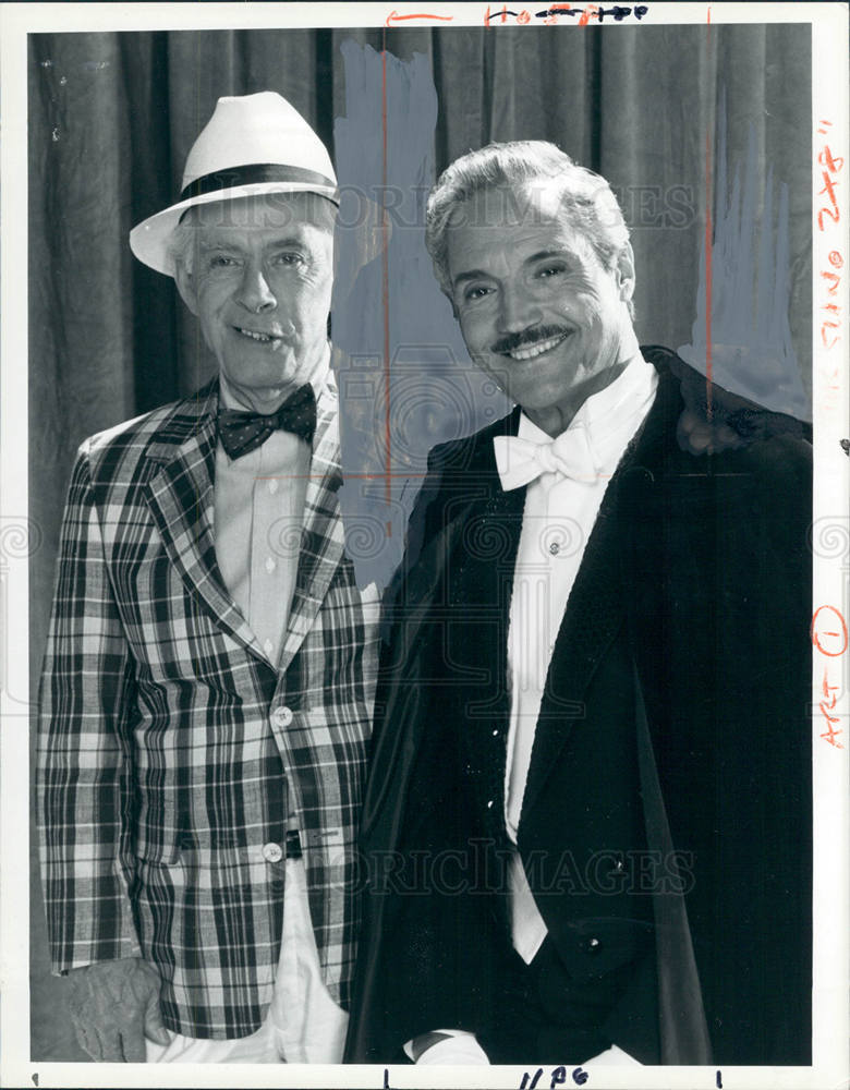 1985 of actors Hal Linden &amp; Harry Morgan - Historic Images