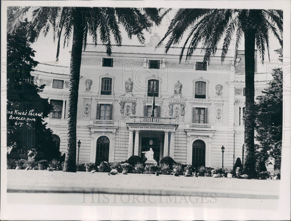 1937 of the King's Palace in Barcelona - Historic Images