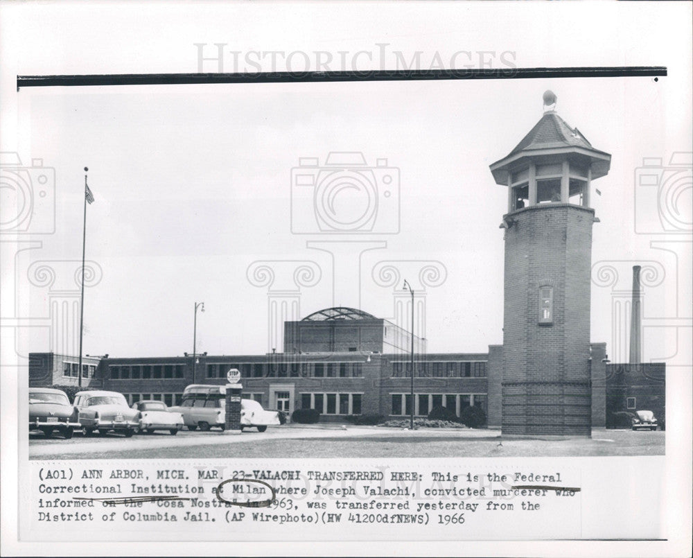 1966 Press Photo FEDERAL CORRECTIONAL INSTITUTION MILAN - Historic Images