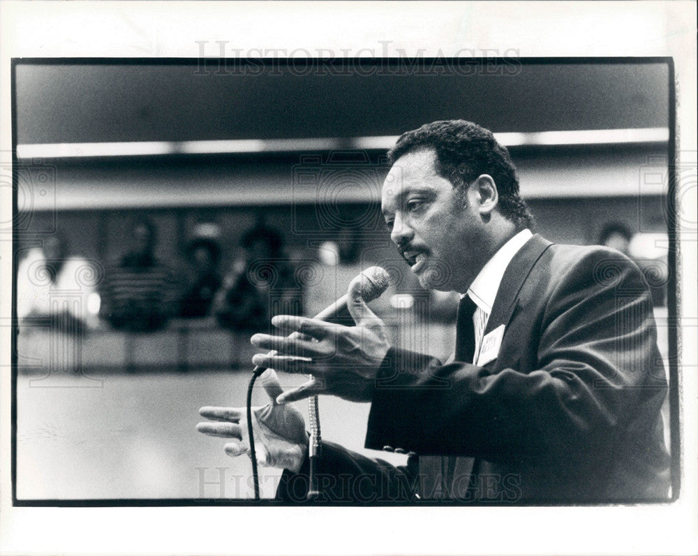 1992 Press Photo Jesse Louis Jackson Baptist minister - Historic Images