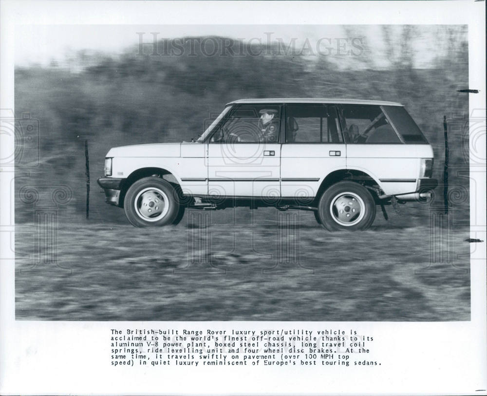 1987 Press Photo British Built Range Rover - Historic Images