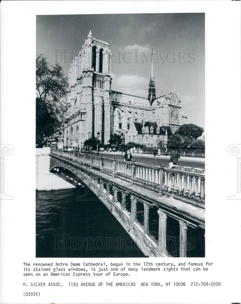 1988 Press Photo Notre Dame Cathedral - Historic Images