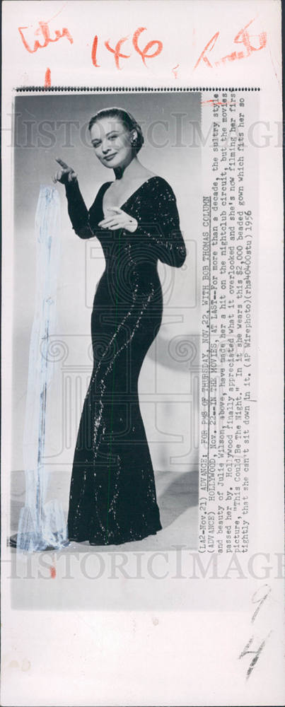 1956 Press Photo Julie Wilson - Historic Images