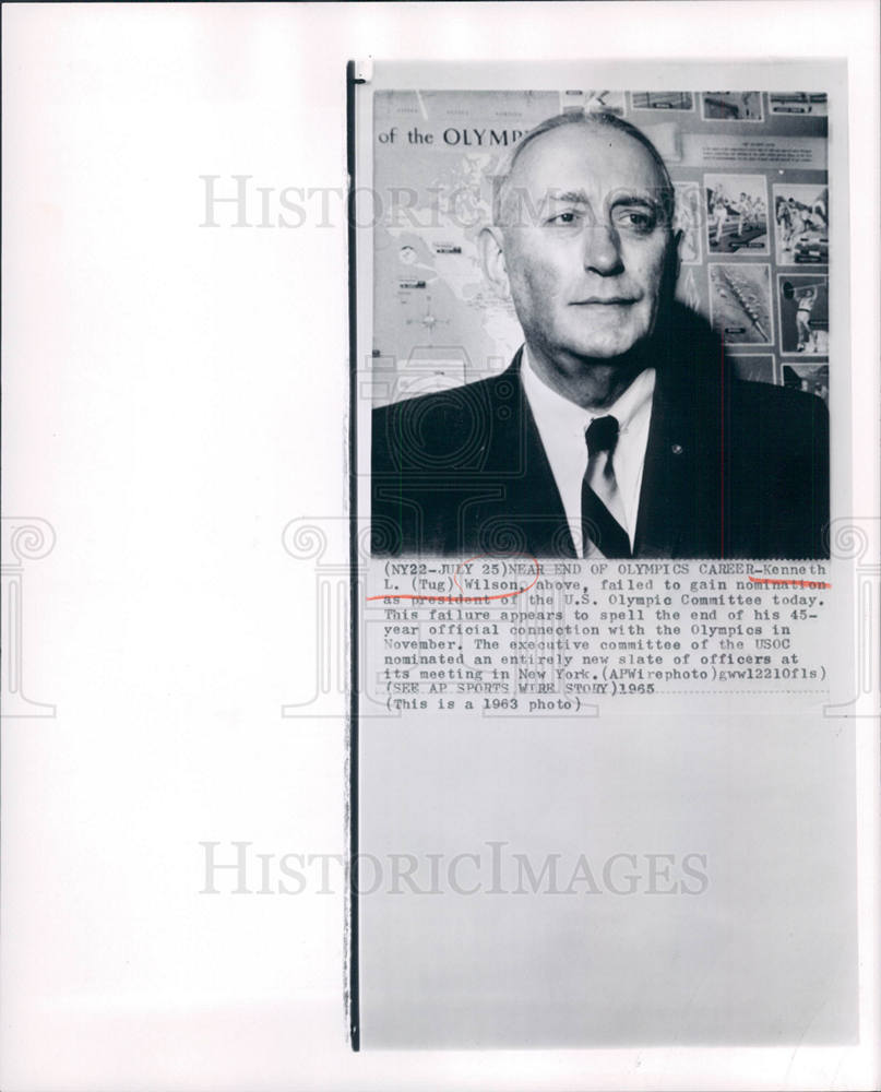 1965 Photo Kenneth Wilson Olympic Committee - Historic Images