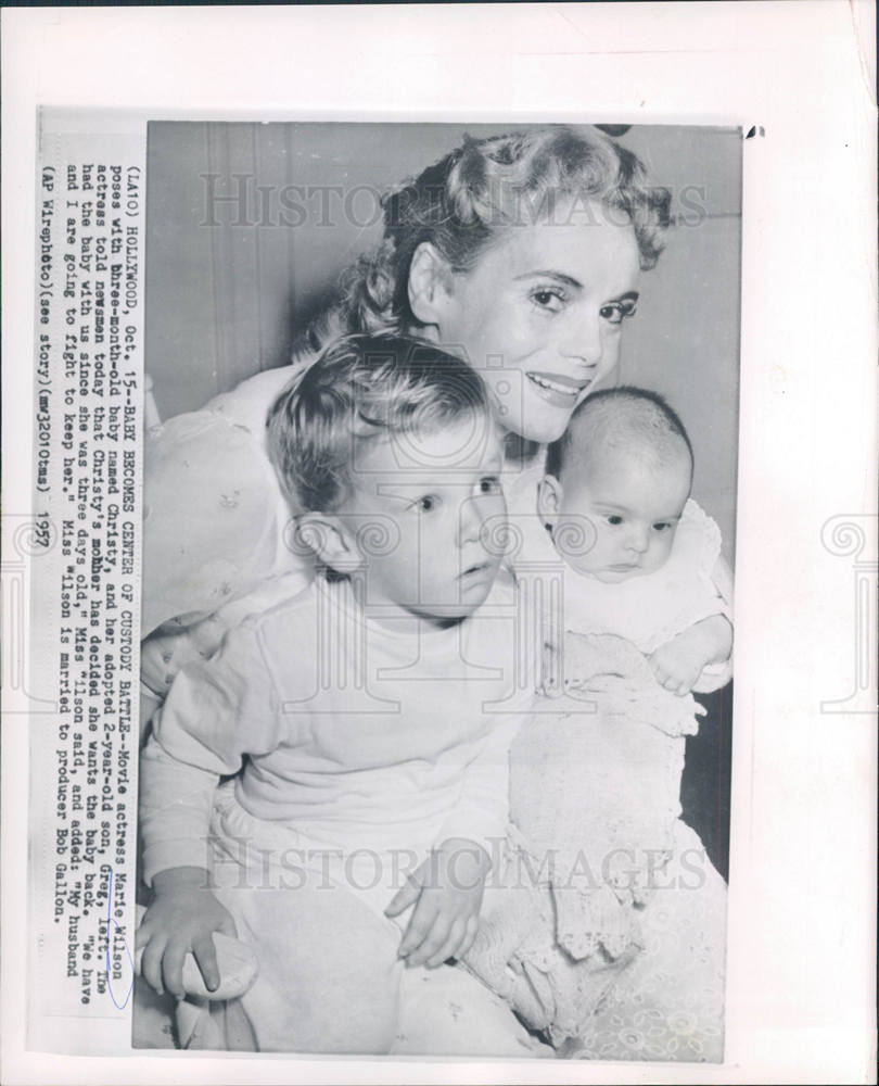 1957 Press Photo Marie Wilson Actress - Historic Images