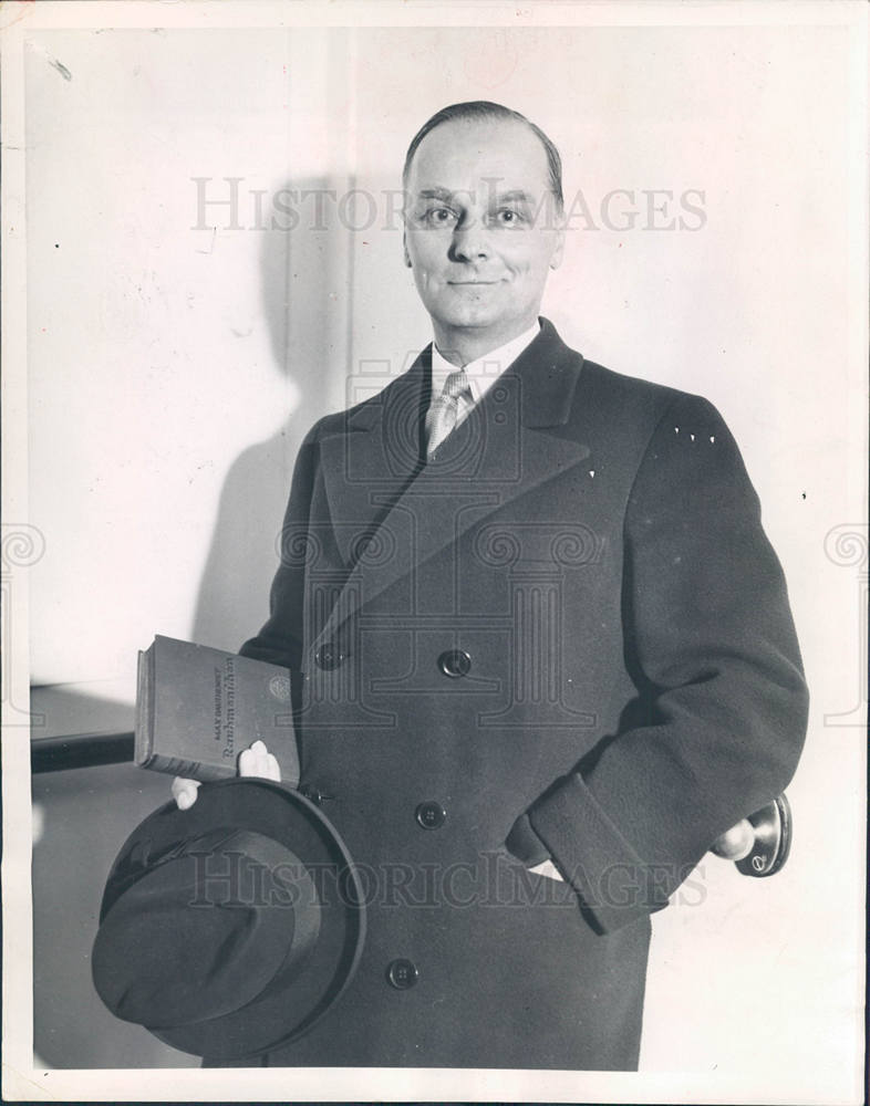 1934 Press Photo William W R Valentiner Art Museum 1934 - Historic Images