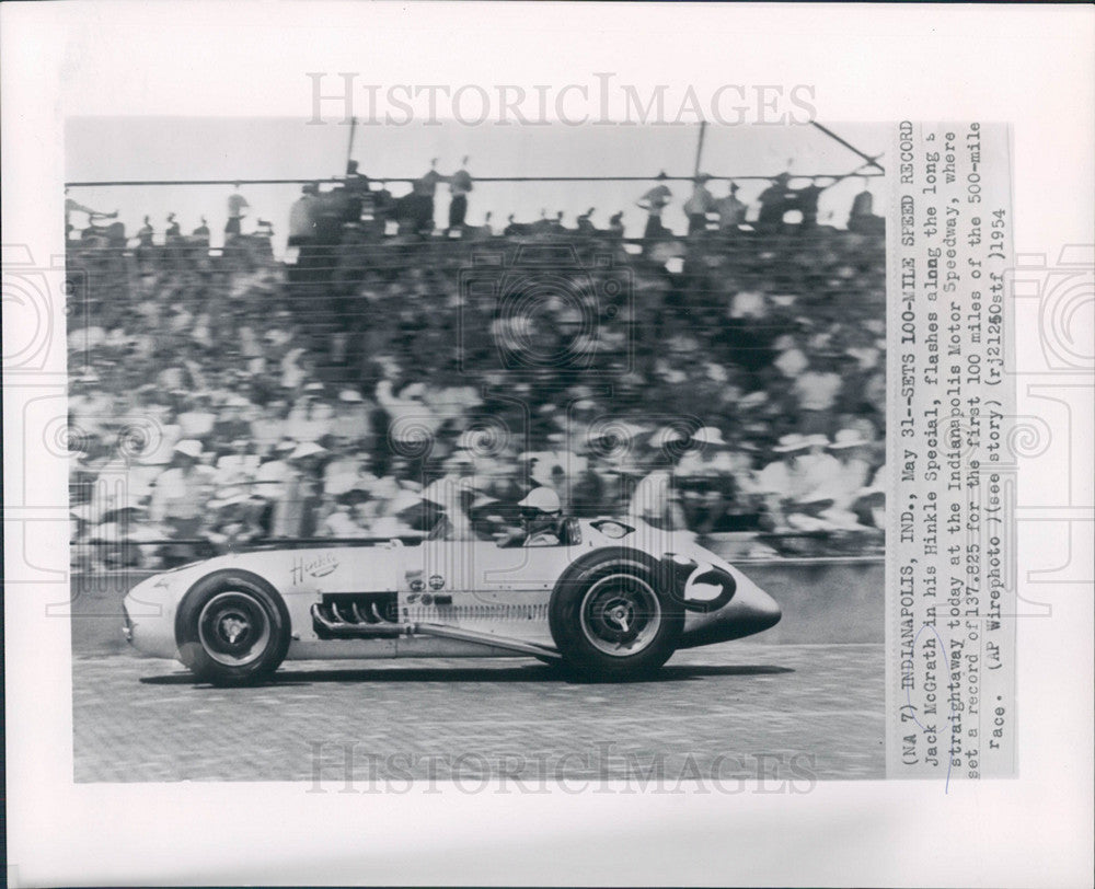 1954 Press Photo 100-mile speed record, Jack McGrath - Historic Images