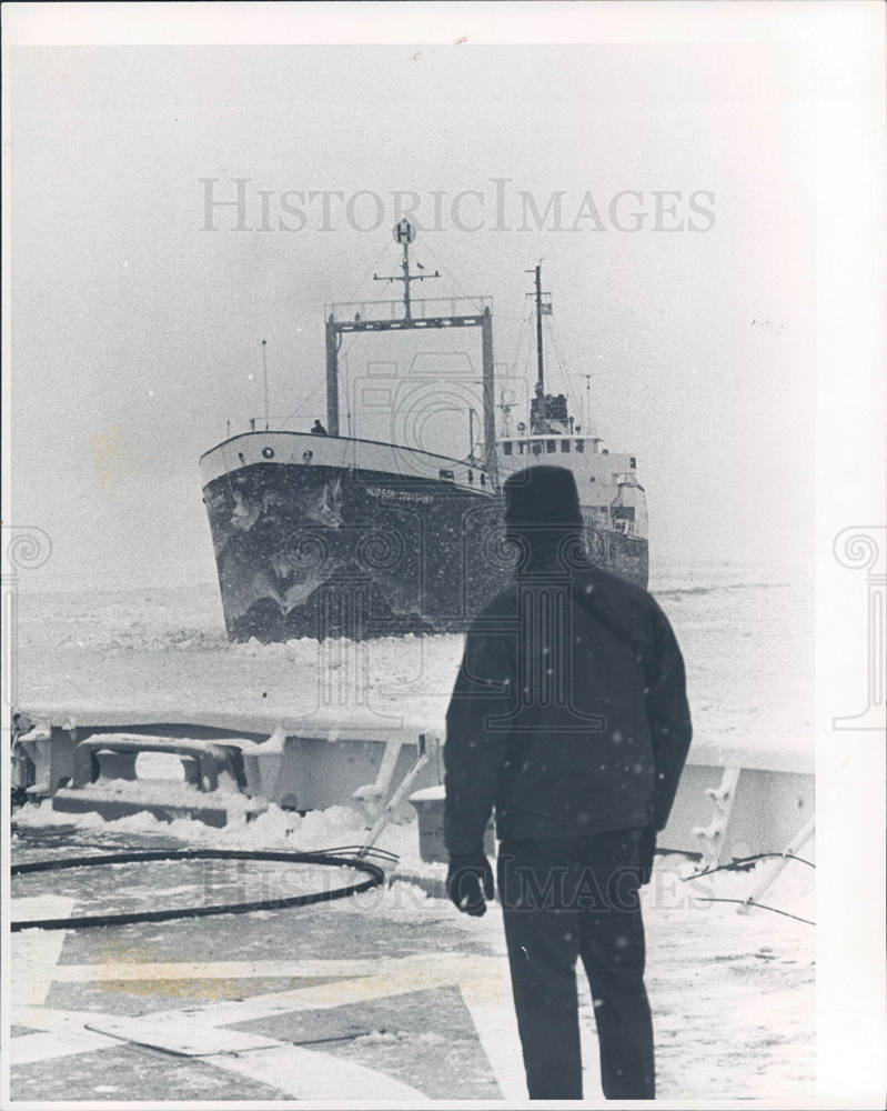 1977 Hudson Transport stuck on ice-Historic Images