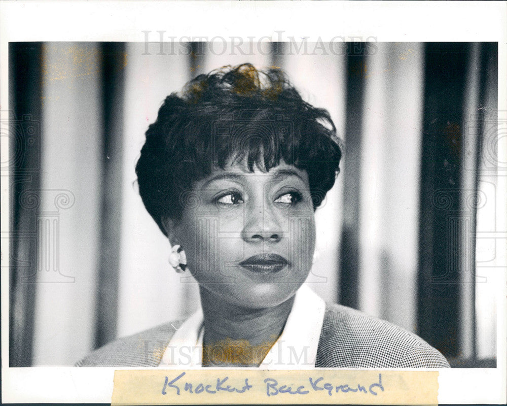 1991 Press Photo Deborah McGriff New Super Detroit BofE - Historic Images