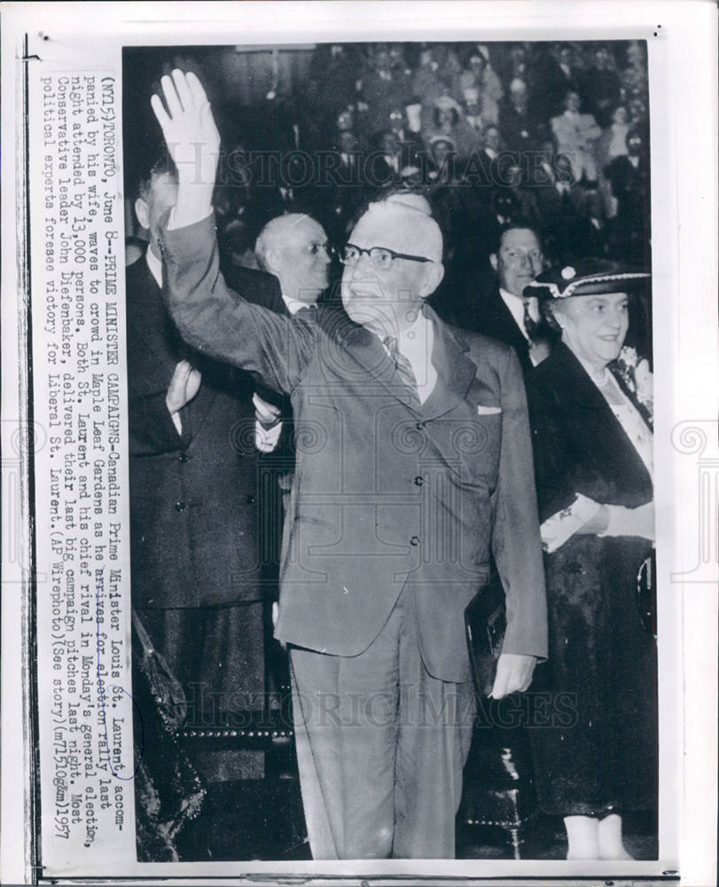 1967 Press Photo Louis St. Laurent Prime Minister - Historic Images