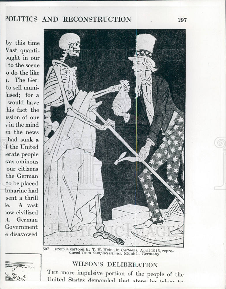 T.H.Heine cartoon simplicissumus wwar1-Historic Images