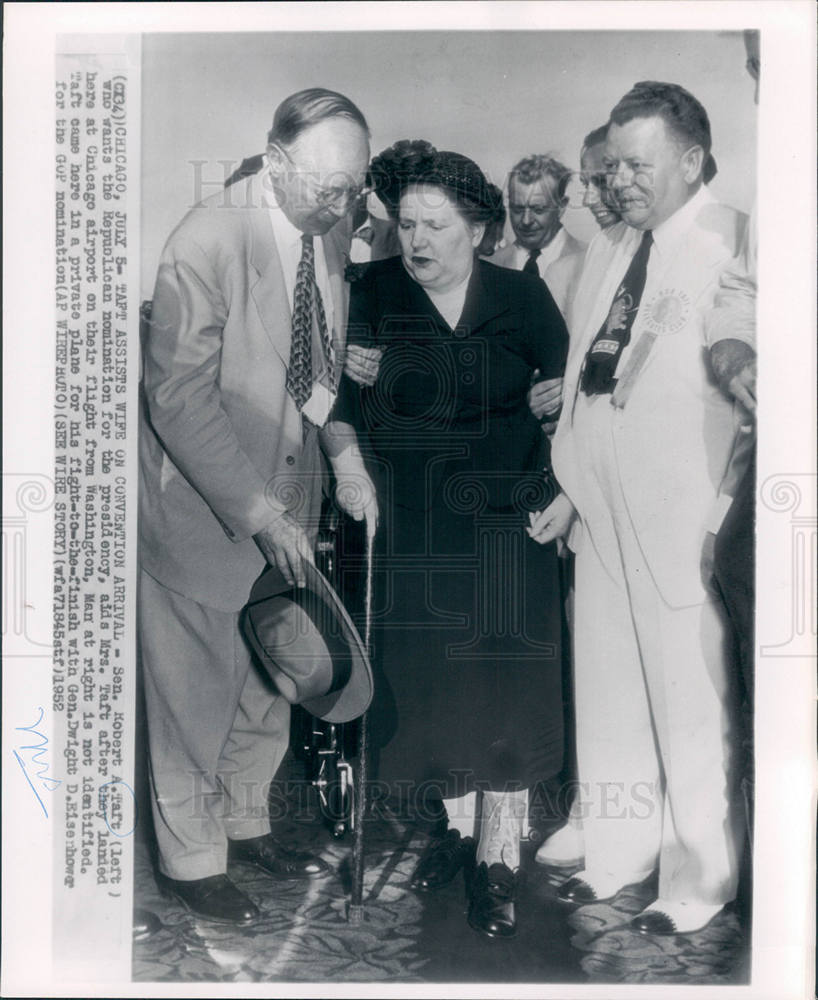 1952 Press Photo Robert Taft Senator Republican America - Historic Images