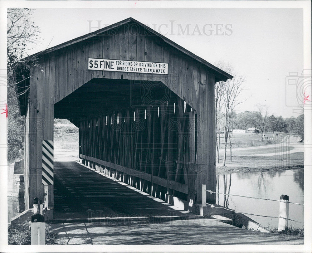 1970 Press Photo Falsburg Bridge Kent County Lowell - Historic Images