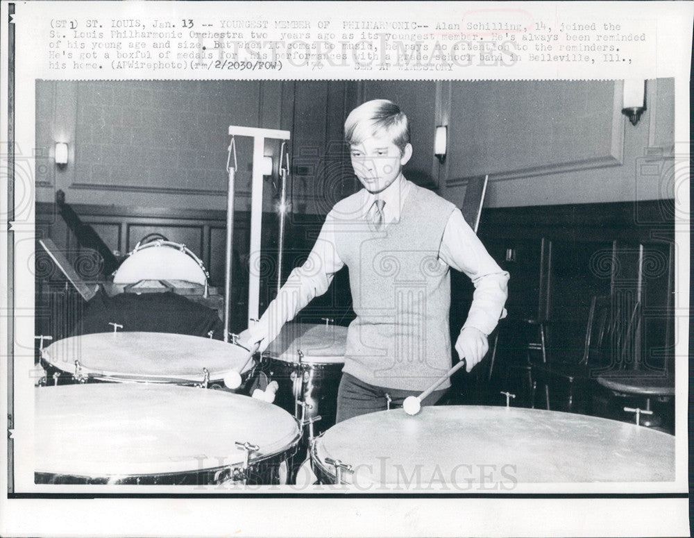 1970 Press Photo Alan Schilling St Louis Philharmonic - Historic Images