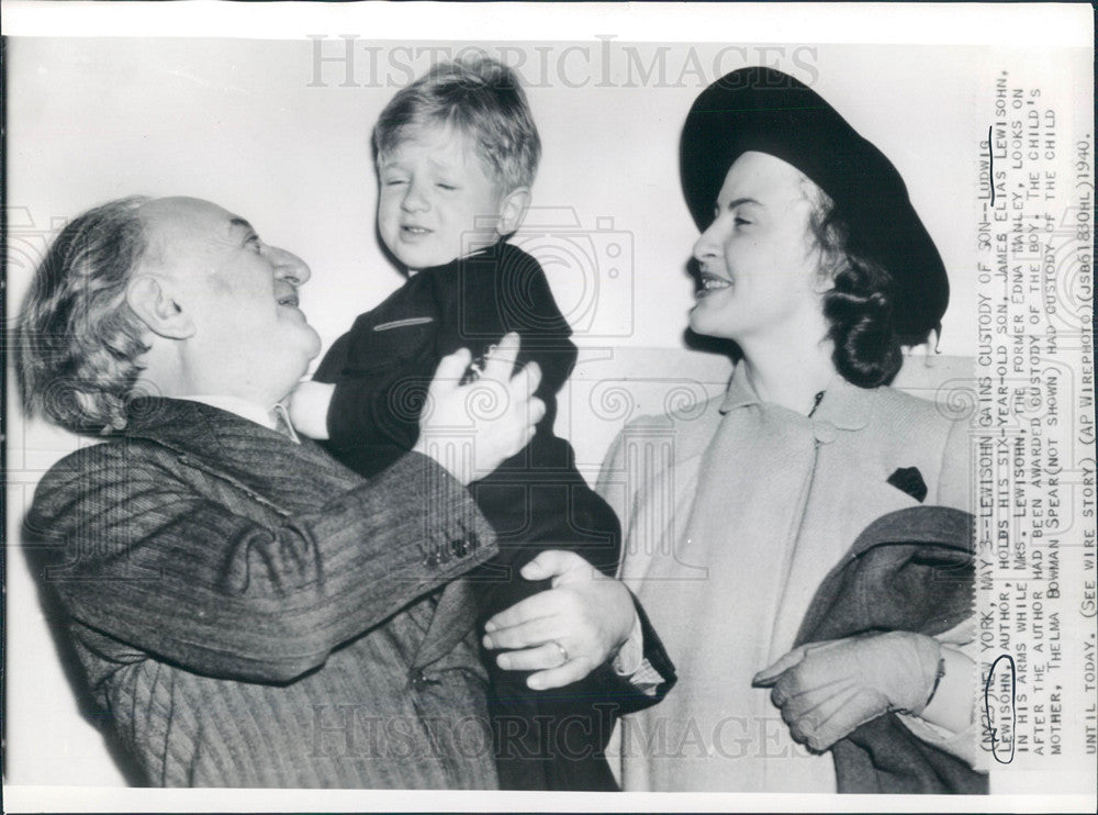 1940 Press Photo ludwig lewisohn assimilation novelist - Historic Images