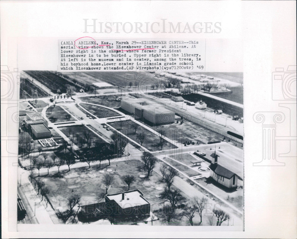 1969 Press Photo President Eisenhower Center Abilene TX - Historic Images