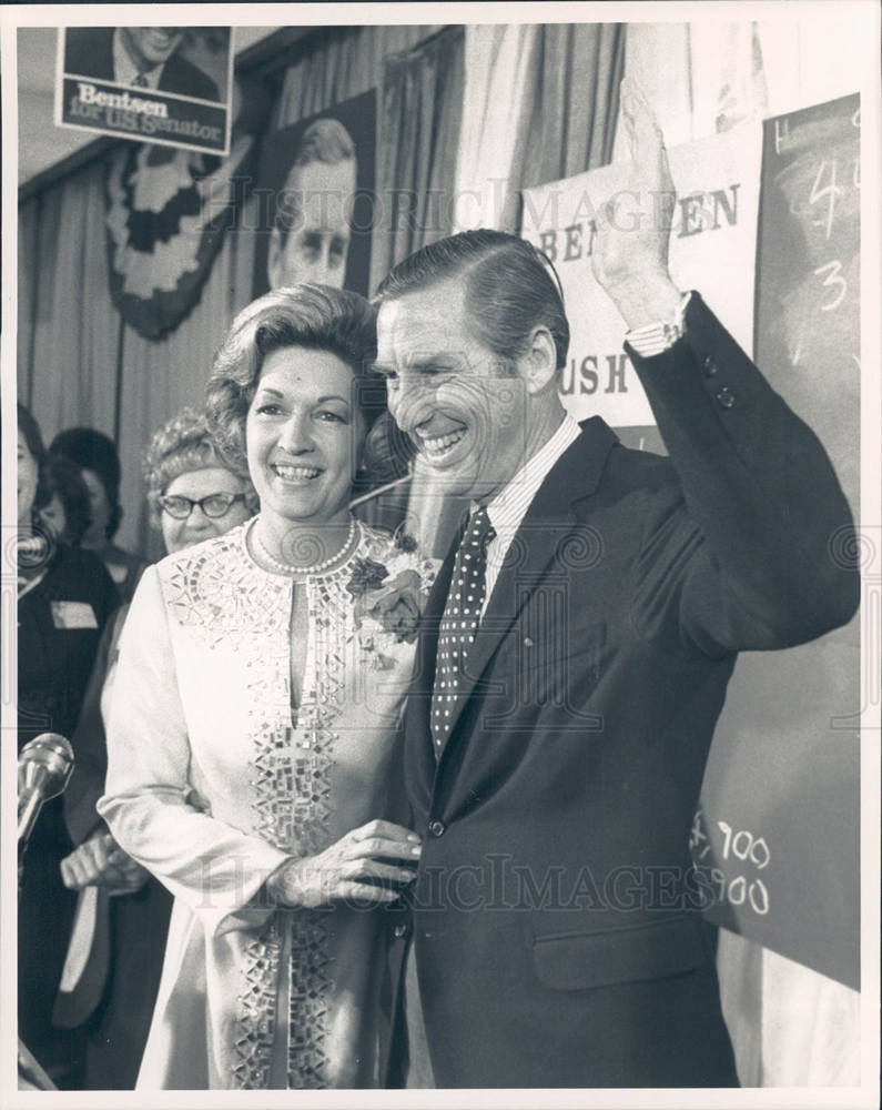 1970 Press Photo Senate Lloyd Bentsen Houston Beryl Ann - Historic Images