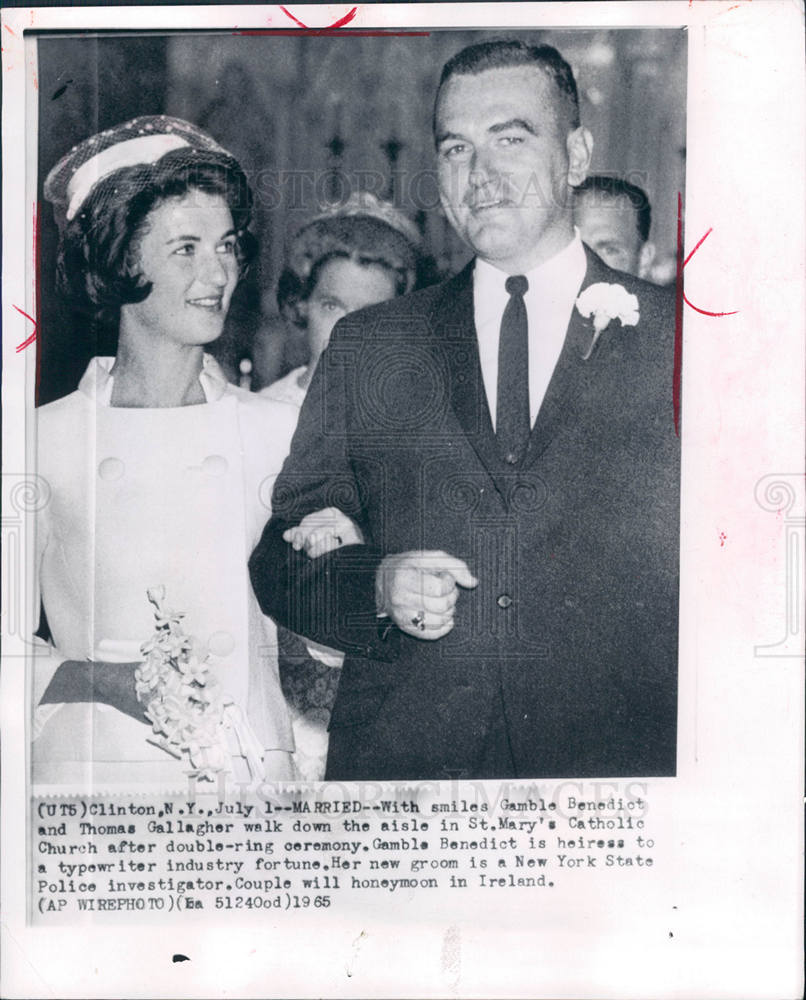 1965 Press Photo gamble benedict married - Historic Images