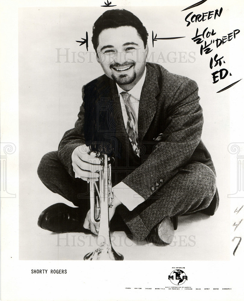 1956 Press Photo shorty rogers jazz musician - Historic Images