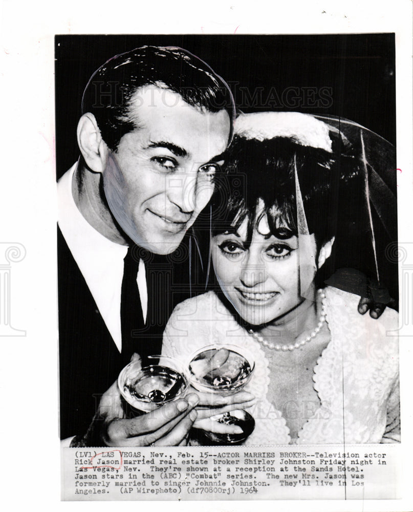 1964 : TV actor Rick Jason, Shirley Johnston - Historic Images