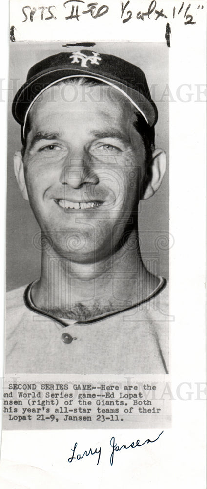 1951 Larry Jansen Baseball pitcher coach-Historic Images