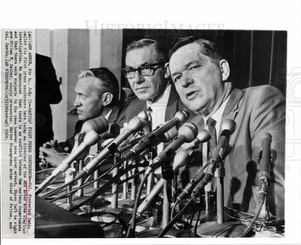 1969 Press Photo Col. Frederick Davids Press con Arbor - Historic Images