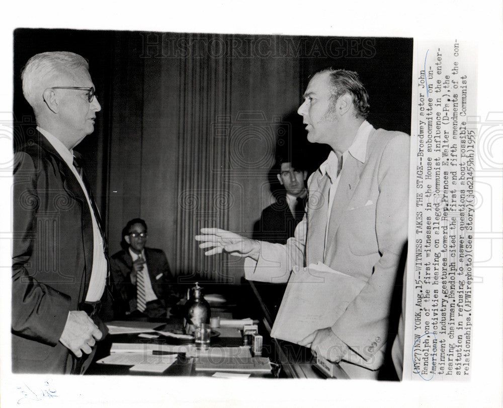 1955 Press Photo John Randolph Frances E. Walter - Historic Images