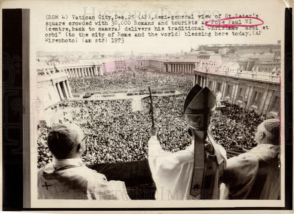 1973 Pope Paul VI Catholic Church Vatican-Historic Images