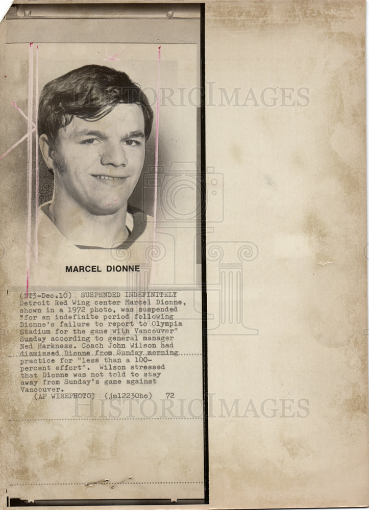 1972 Marcel Dionne Suspended John Wilson-Historic Images