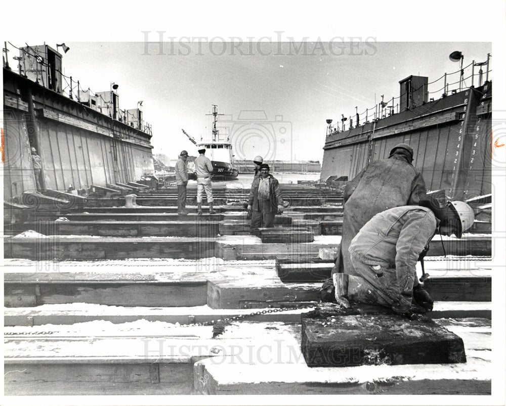 1979 Press Photo RIVERFRONT DETROIT KATMAI BAY docked - Historic Images