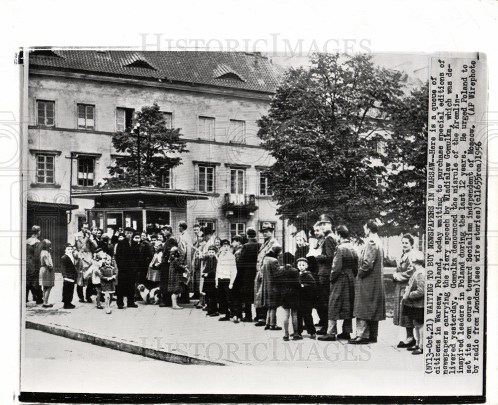 1956 Wladislaw Gomulka  Warsaw-Historic Images