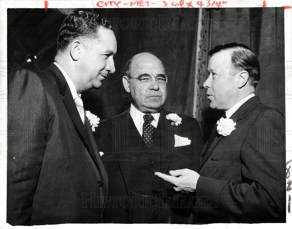 1957 Dr. Thomas, Dr. Johnson, Dr. Reuther - Historic Images