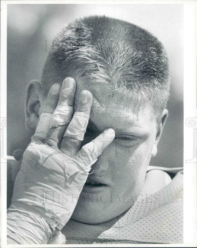 Press Photo JOE MILINICHIK LION&#39;S CAMP OAKLAND - Historic Images