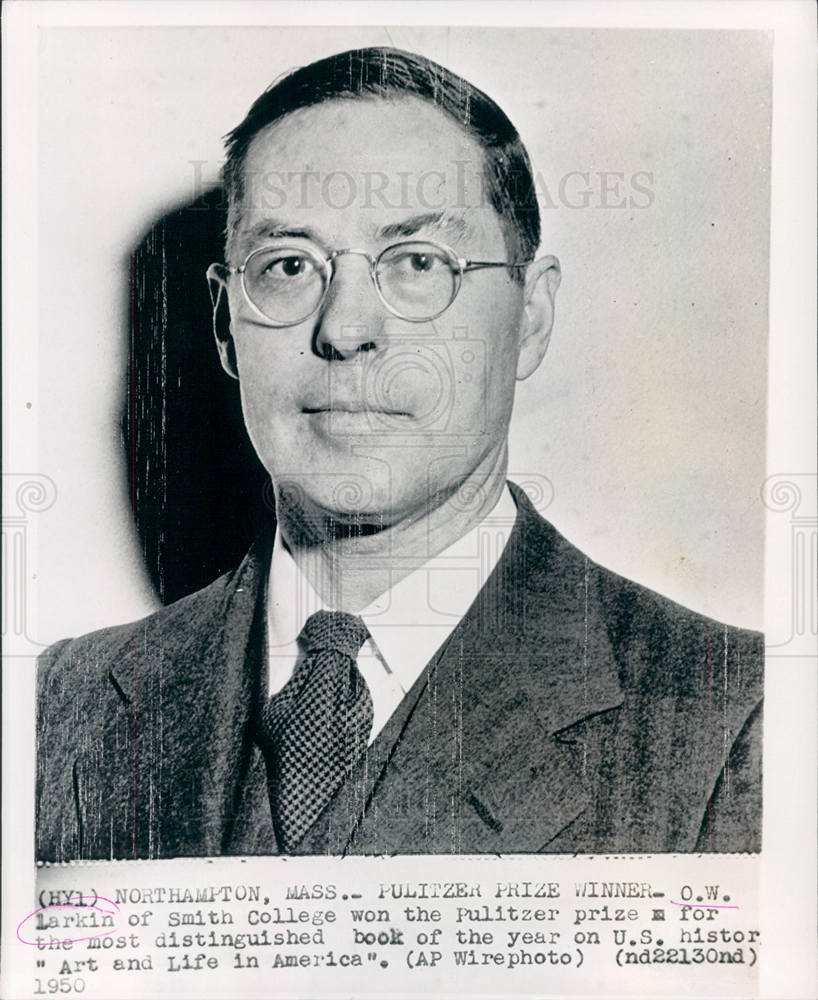 1950 Press Photo O.W.Larkin wins Pulitzer prize - Historic Images