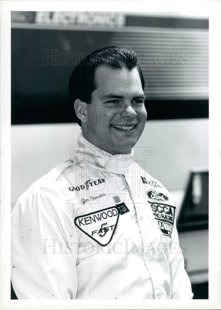 Press Photo Jim Stevens Racetrack driver - Historic Images