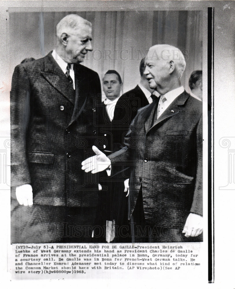 1963 Charles De Gaulle President Of France - Historic Images