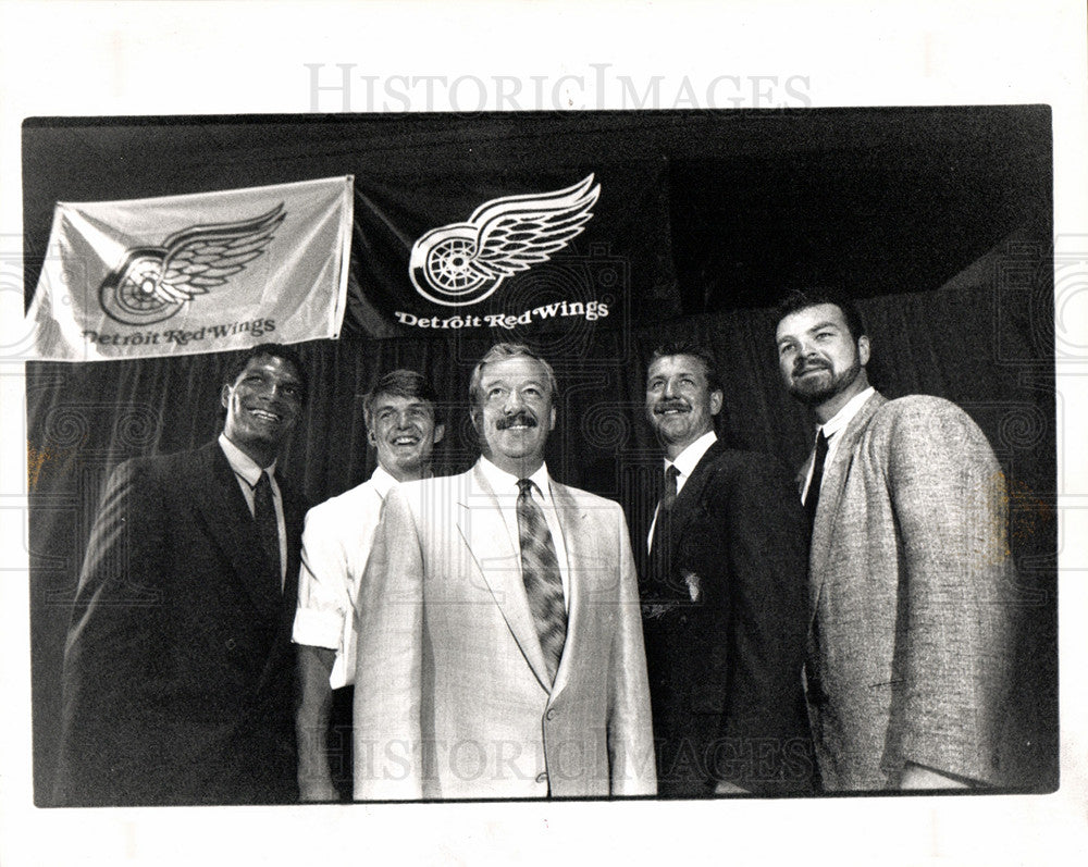 1989 Press Photo Detroit red wings Members - Historic Images