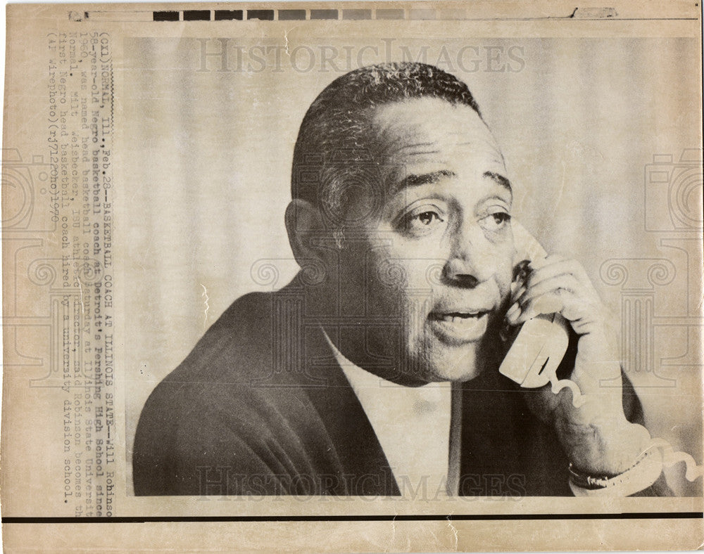 1970 Press Photo Robinson American basketball coach - Historic Images