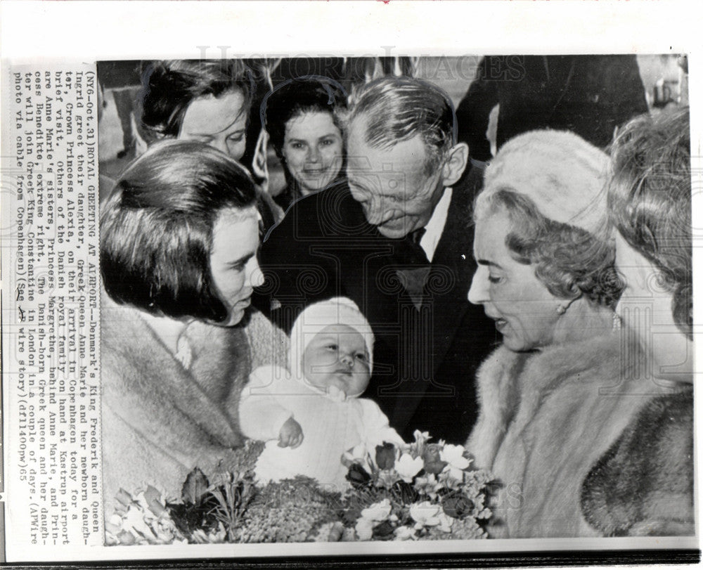 1955 Queen Anne Marie & New Born Daughter-Historic Images