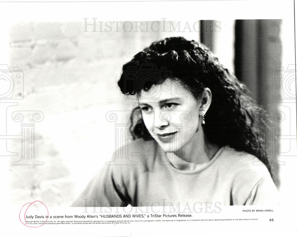 1992 Press Photo Judy Davis Husbands and Wives - Historic Images