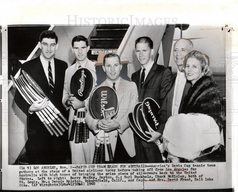  1960 Davis Cup team heads for Australia - Historic Images
