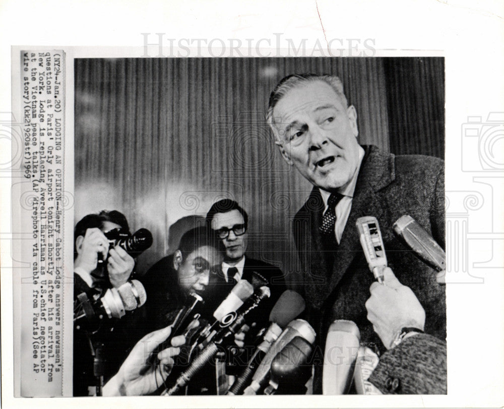 1969 Press Photo Henry Cabot Lodge - American statesman - Historic Images