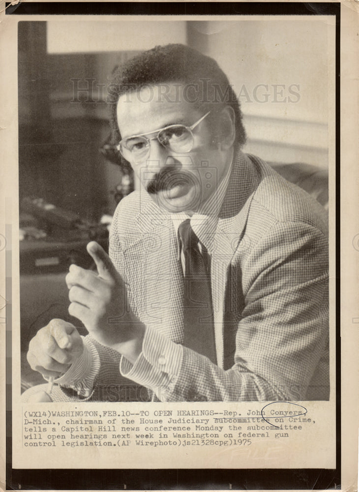 1975 Press Photo John Conyers House Judiciery - Historic Images