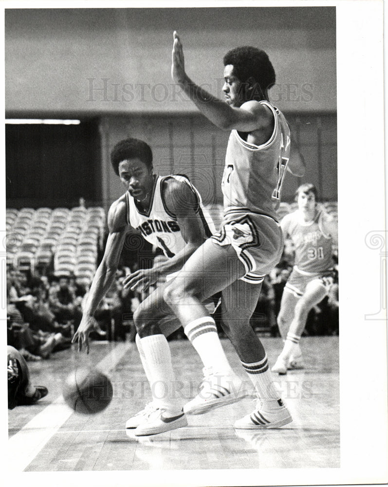 Press Photo Detroit Pistons Basketball - Historic Images