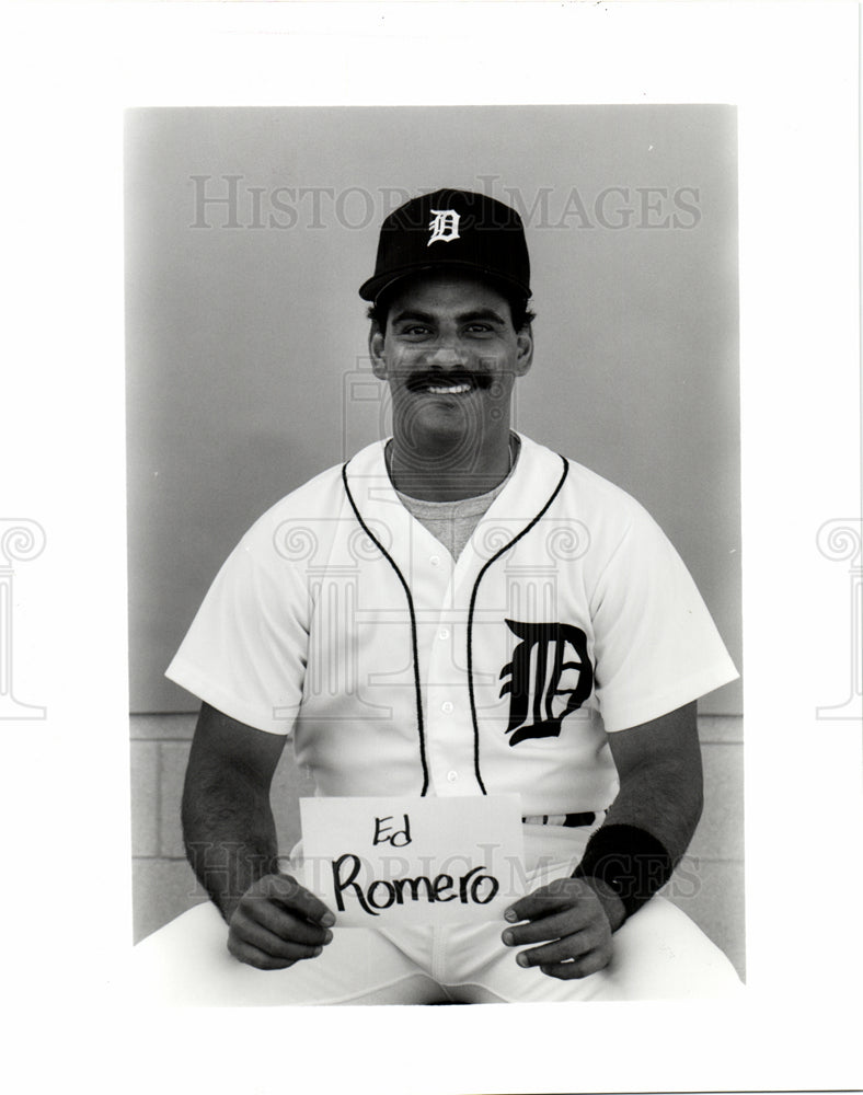 1990 Ed Romero Detroit Pistons Baseball-Historic Images