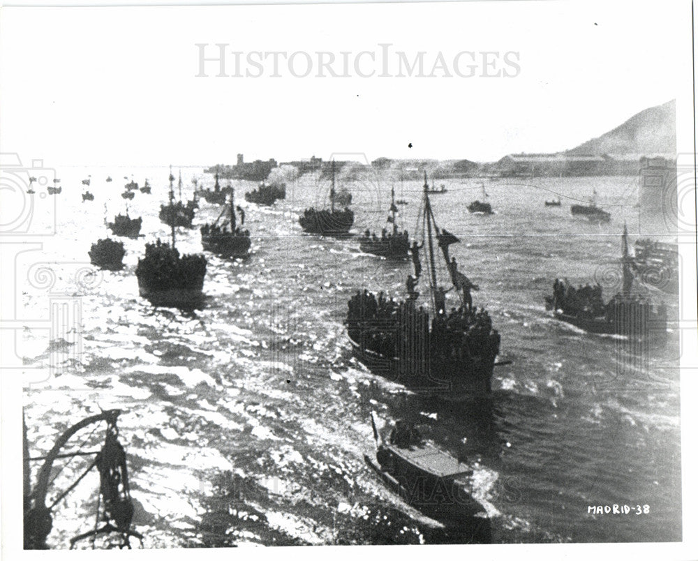 1966 Press Photo Sea, Ships, World War II Madrid - Historic Images