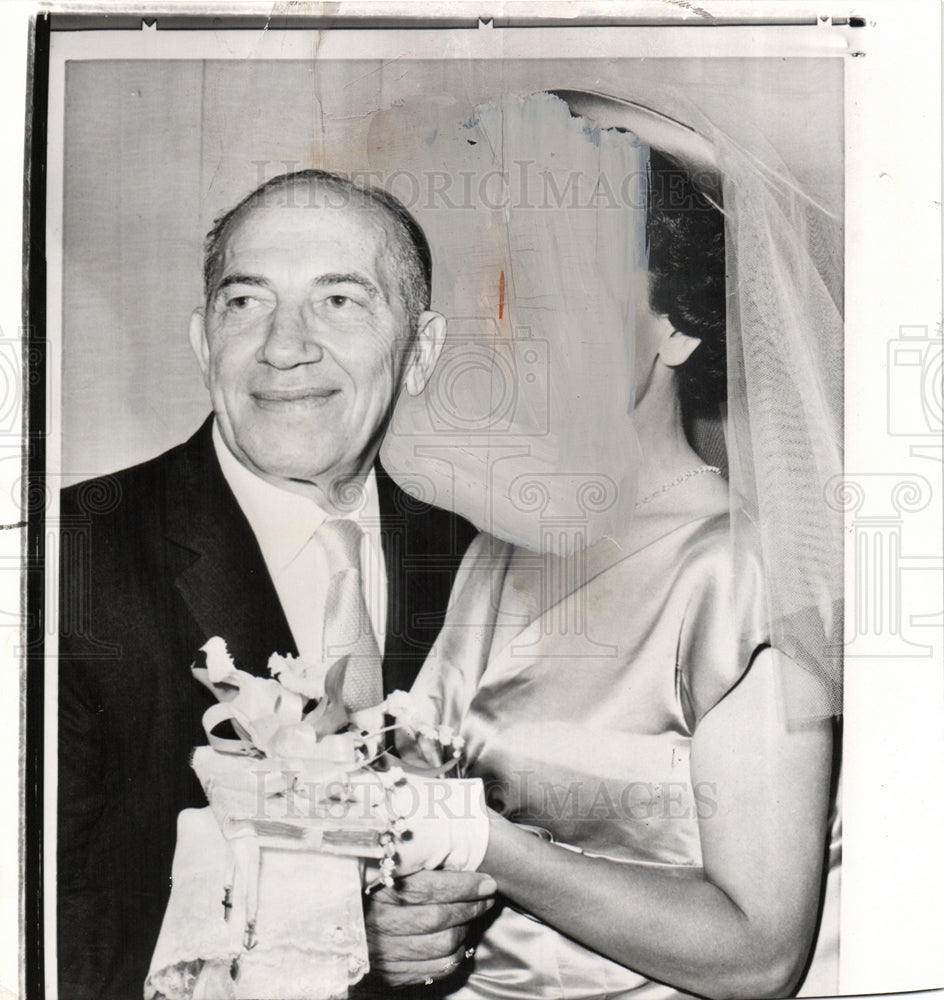 1958 Press Photo Chico Marx Mary DeVithas Marriage - Historic Images