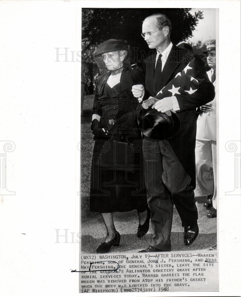 1948 Press Photo General Pershing&#39;s Funeral Arlington - Historic Images